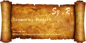 Szemerei Rudolf névjegykártya