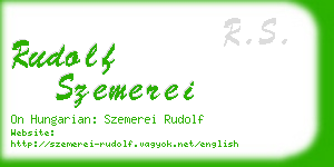 rudolf szemerei business card